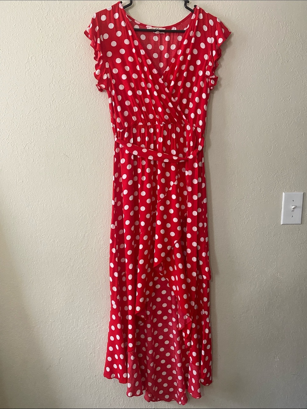 Grecerelle Red Polka Dot Maxi Dress - Picture 2 of 11